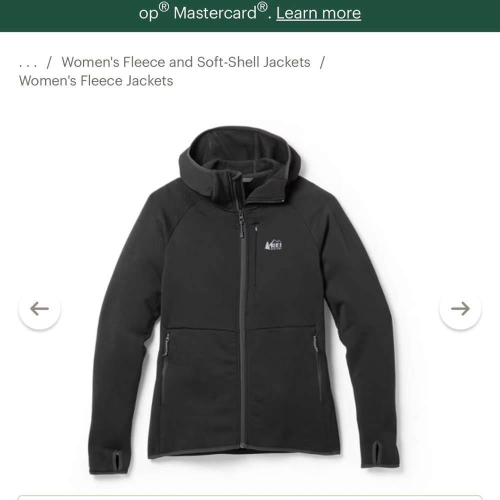Black Rei Fleece Jacket